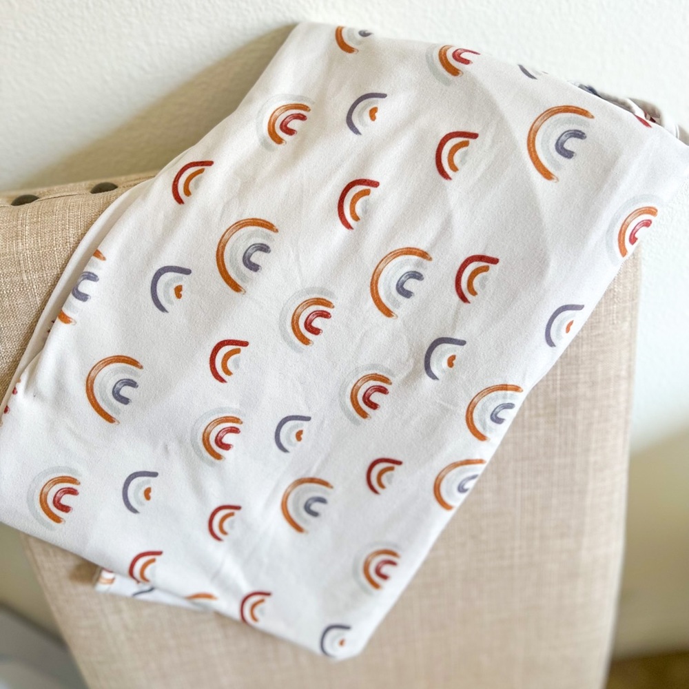 Caden Lane Earthy Rainbow Swaddle Blanket